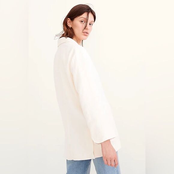 Madewell Larsen Relaxed Blazer Cotton/Linen Antique Cream - Picture 3 of 7